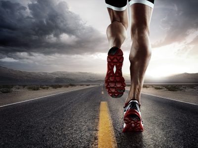 Sports,Background.,Runner,Feet,Running,On,Road,Closeup,On,Shoe.